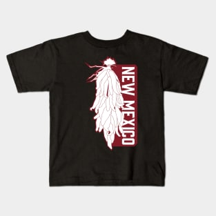 New Mexico Chile Ristra in Red Kids T-Shirt
